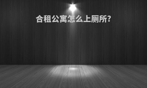 合租公寓怎么上厕所?