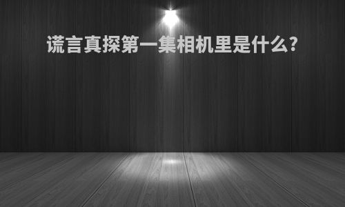 谎言真探第一集相机里是什么?