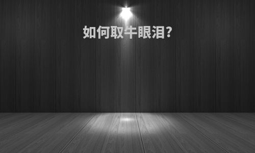 如何取牛眼泪?