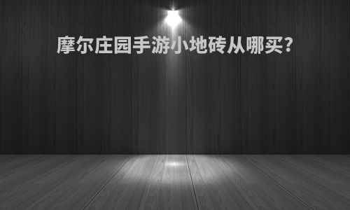 摩尔庄园手游小地砖从哪买?