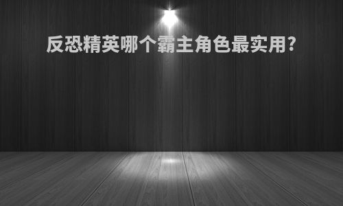 反恐精英哪个霸主角色最实用?