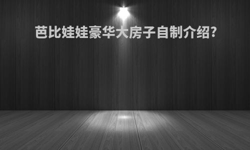 芭比娃娃豪华大房子自制介绍?