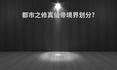 都市之修真仙帝境界划分?