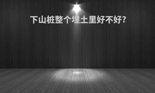 下山桩整个埋土里好不好?
