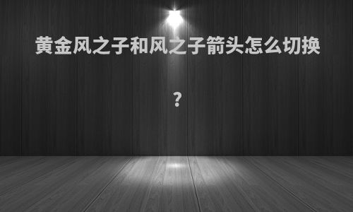 黄金风之子和风之子箭头怎么切换?