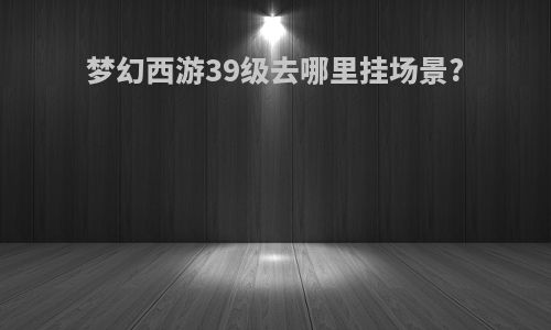 梦幻西游39级去哪里挂场景?