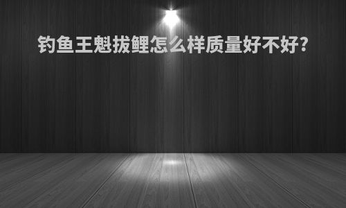 钓鱼王魁拔鲤怎么样质量好不好?
