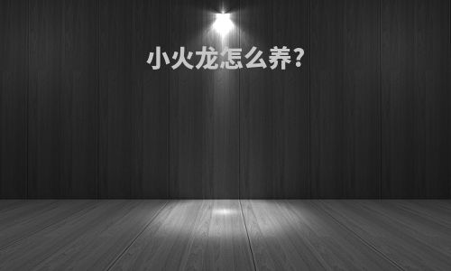 小火龙怎么养?