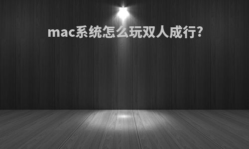 mac系统怎么玩双人成行?