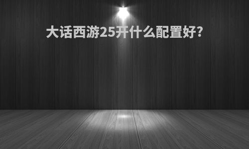 大话西游25开什么配置好?