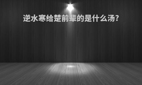 逆水寒给楚前辈的是什么汤?
