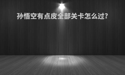 孙悟空有点皮全部关卡怎么过?
