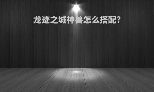 龙迹之城神兽怎么搭配?