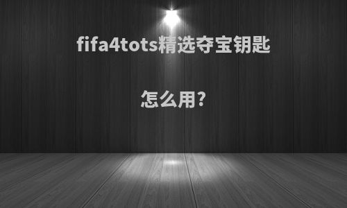 fifa4tots精选夺宝钥匙怎么用?