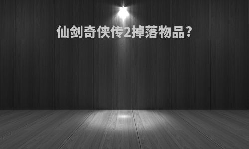 仙剑奇侠传2掉落物品?