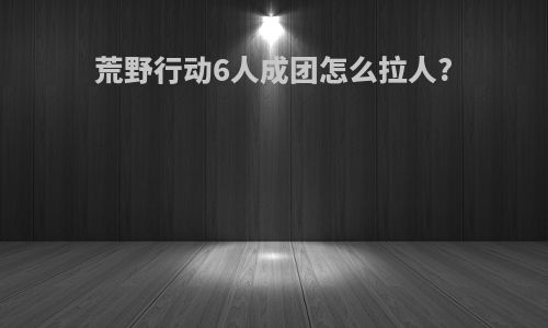 荒野行动6人成团怎么拉人?