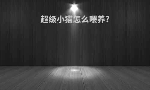 超级小猫怎么喂养?