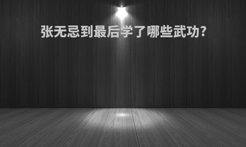 张无忌到最后学了哪些武功?