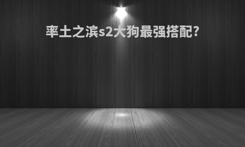 率土之滨s2大狗最强搭配?