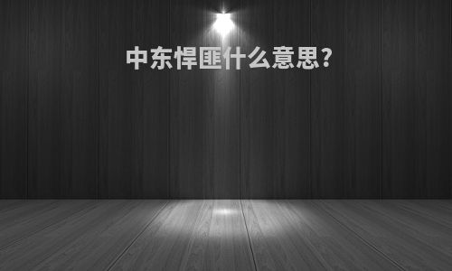中东悍匪什么意思?