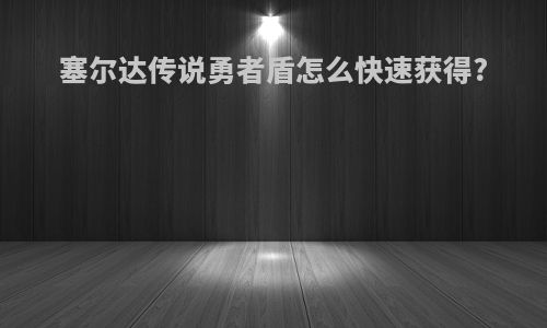 塞尔达传说勇者盾怎么快速获得?