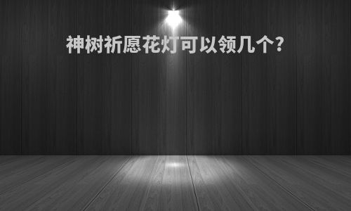 神树祈愿花灯可以领几个?