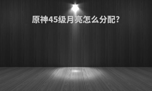 原神45级月亮怎么分配?