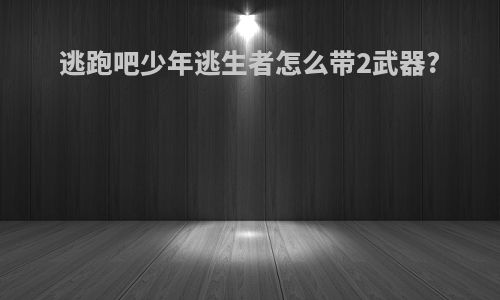 逃跑吧少年逃生者怎么带2武器?