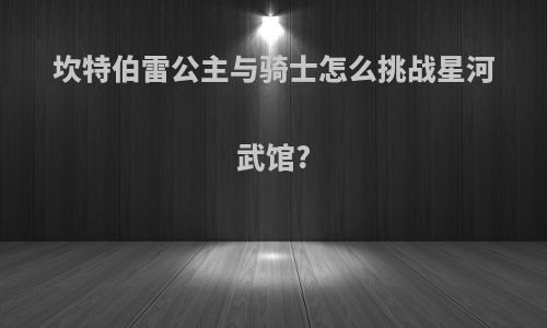坎特伯雷公主与骑士怎么挑战星河武馆?