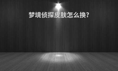 梦境侦探皮肤怎么换?