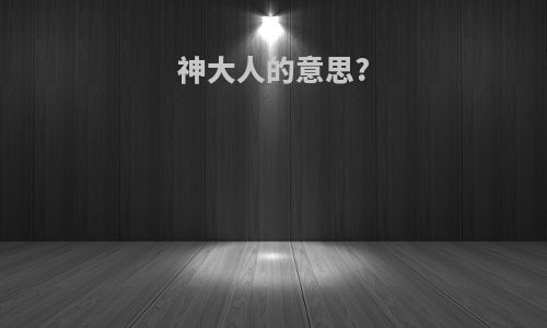神大人的意思?