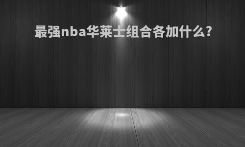 最强nba华莱士组合各加什么?