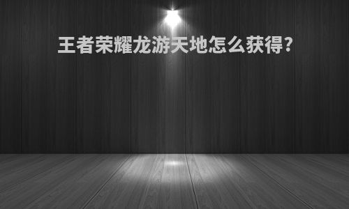 王者荣耀龙游天地怎么获得?