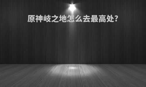 原神岐之地怎么去最高处?