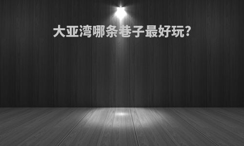 大亚湾哪条巷子最好玩?