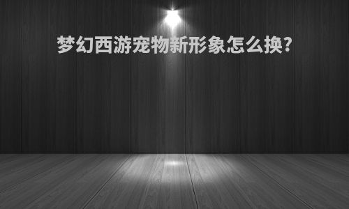 梦幻西游宠物新形象怎么换?