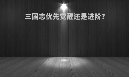 三国志优先觉醒还是进阶?