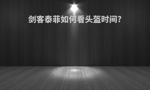 剑客泰菲如何看头盔时间?
