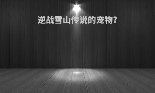 逆战雪山传说的宠物?