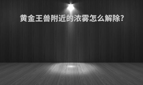 黄金王兽附近的浓雾怎么解除?