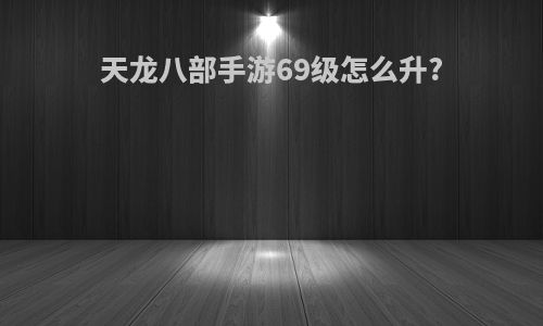 天龙八部手游69级怎么升?