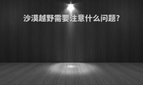 沙漠越野需要注意什么问题?