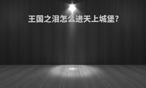 王国之泪怎么进天上城堡?
