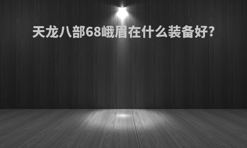 天龙八部68峨眉在什么装备好?