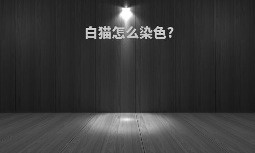 白猫怎么染色?