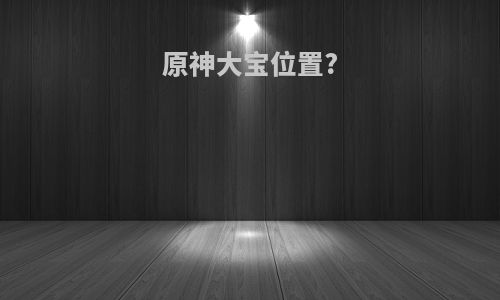 原神大宝位置?