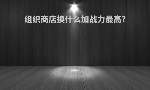 组织商店换什么加战力最高?