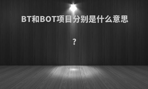 BT和BOT项目分别是什么意思?