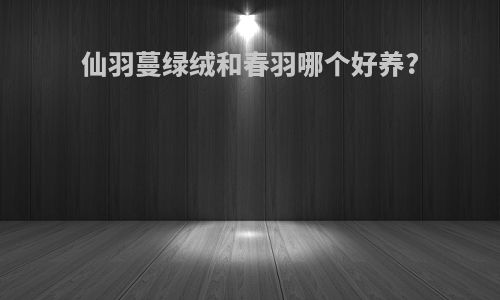 仙羽蔓绿绒和春羽哪个好养?
