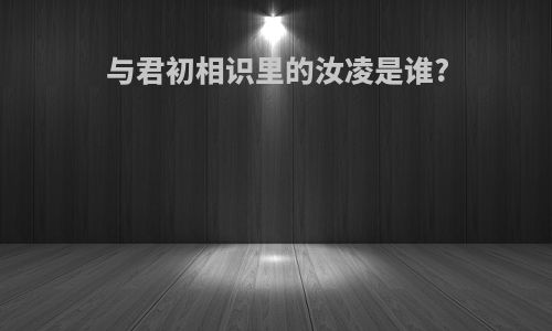 与君初相识里的汝凌是谁?
